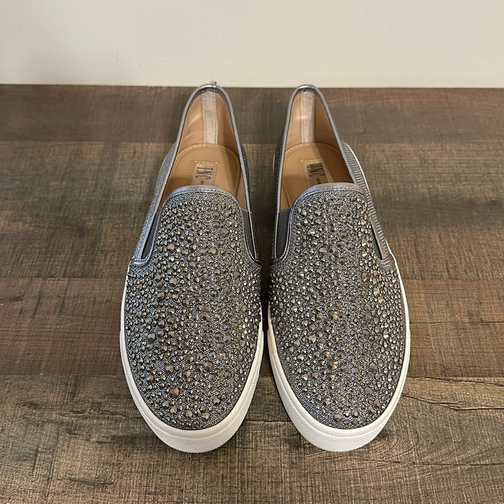 Women’s INC embellished sneaker -Color: Silver -Size: 8.5m